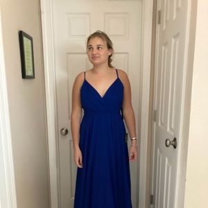 Royal blue, floor length prom dress, never worn